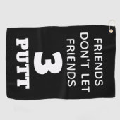 Grappige vrienden laten vrienden 3 niet zetten golfhanddoek (Horizontaal)