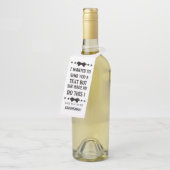 Grappige Vriendenvraag voor de Bruiloft | Vriendvr Flessenhanger (Schuin)