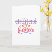 Grappige Vriendin Verloofde Betrokkenheidsideeën Kaart (Gele Bloem)