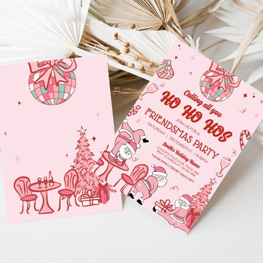 Grappige Vriendjes Kerstman Ho Ho Hos Kerstfeest Kaart