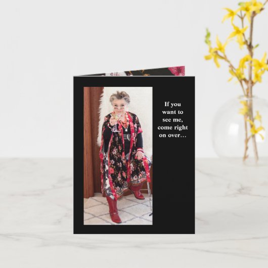 Grappige Vriend's Uitnodiging voor Afspraak (Gele Bloem)