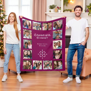 Grappige Vriendschap Hangover Design fotocollage Fleece Deken