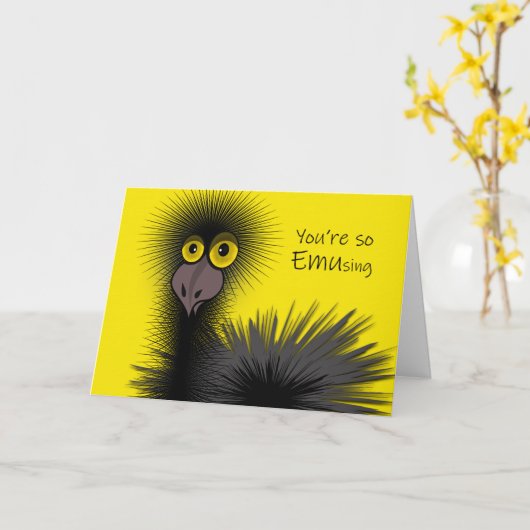 Grappige vriendschap, je bent zo vermakelijk, maff kaart (Gele Bloem)