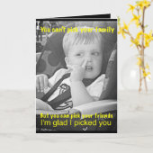 Grappige vriendschap kaart (Gele Bloem)