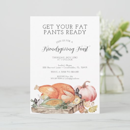 Grappige Vriendschapsfeest Uitnodigen Kaart (Staand voorkant)