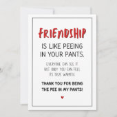 Grappige vriendschapskaart, vriend briefkaart, hum feestdagenkaart (Voorkant)