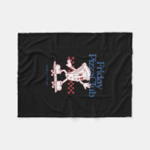 Grappige Vrijdag Pizza Club Fleece Deken (Voorkant (Horizontaal))
