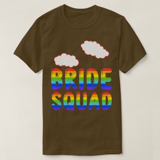Grappige vrijgezellen bruid squad feest team t-shirt (Design voorkant)