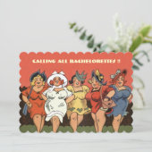 Grappige vrijgezellen kaart (Staand voorkant)