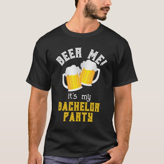 Grappige vrijgezellenfeest bier drinker citaat t-shirt (Voorkant)