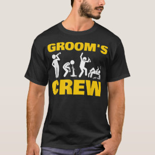Grappige vrijgezellenfeest Bruidegom Crew Stag Tro T-shirt