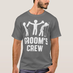 Grappige vrijgezellenfeest bruidegom crew trouwfee t-shirt