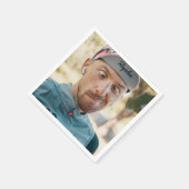 Grappige vrijgezellenfeest bruidegom gezicht serve servet (Hoek)