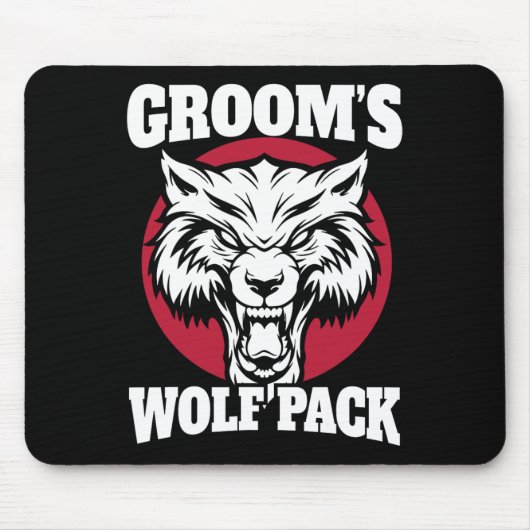 Grappige vrijgezellenfeest Bruidegom's Wolfpack Tr Muismat (Voorkant)