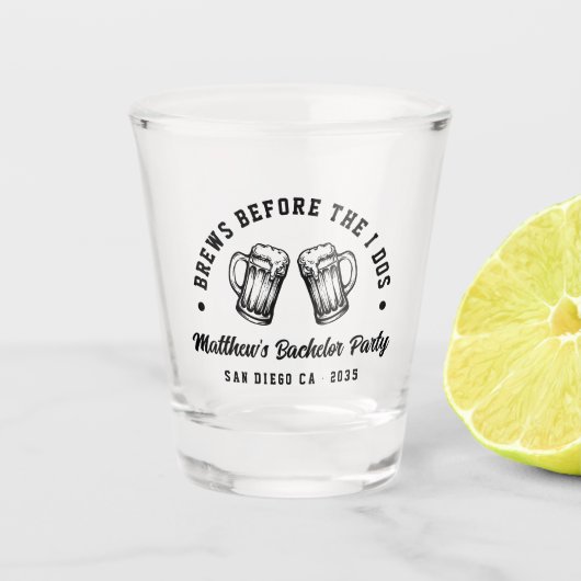 Grappige vrijgezellenfeest drankjes voor ik Dos bi Shot Glas (Voorkant)