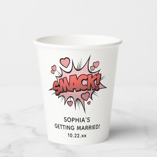 Grappige vrijgezellenfeest Retro Bruiloft Papieren Bekers (Voorkant)