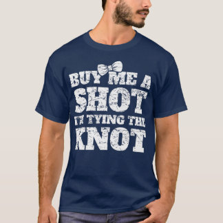 Grappige vrijgezellenfeest shotglas bruidegom brui t-shirt