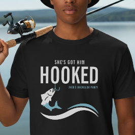Grappige vrijgezellenfeest voor visser Hij zit aan T-shirt