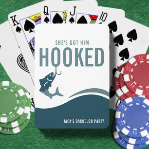 Grappige vrijgezellenfeest voor visser She's Got H Pokerkaarten