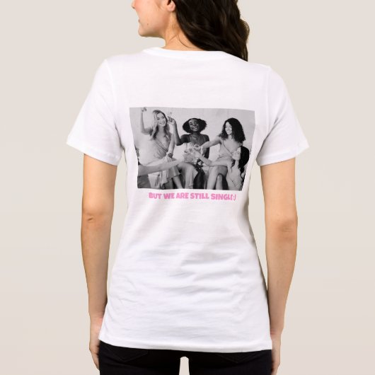 Grappige vrijgezellenfoto humor Tri-Blend shirt (Achterkant)