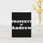 Grappige vrijgezellengeschenken voor bruid eigendo kaart (Gele Bloem)