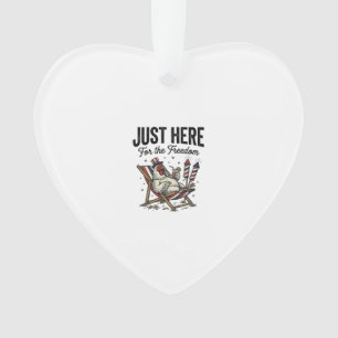 Grappige vrijheid haan vintage patriottisch shirt_ ornament
