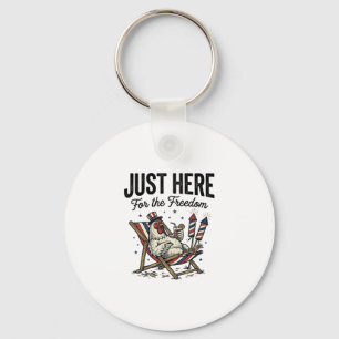 Grappige vrijheid haan vintage patriottisch shirt_ sleutelhanger