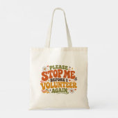 Grappige Vrijwilliger Tote Bag (Achterkant)