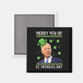 Grappige vrolijke 4e St. Patrick-dag verwarde Joe Magneet (Voorkant / Achterkant)