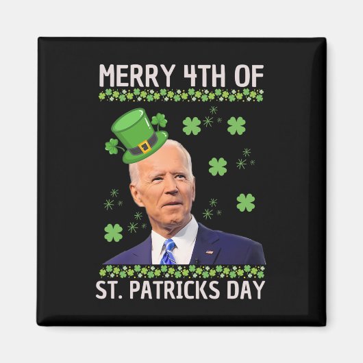 Grappige vrolijke 4e St. Patrick-dag verwarde Joe Magneet (Voorkant)