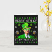 Grappige vrolijke 4e van St. Patricks Day Joe Bide Kaart (Gele Bloem)