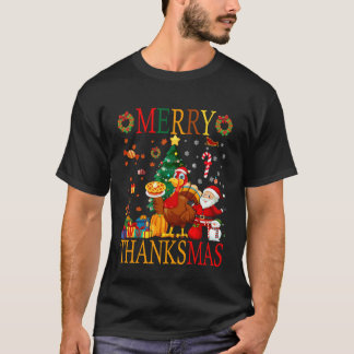 Grappige vrolijke dankmas pompoen kalkoen thanksgi t-shirt