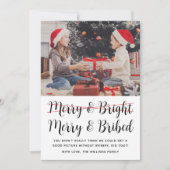 Grappige vrolijke en heldere kerstfoto feestdagenkaart (Voorkant)