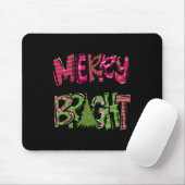 Grappige vrolijke en heldere kerstvibe muismat (Met muis)