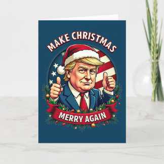 Grappige vrolijke kerst Donald Trump kerst Kaart