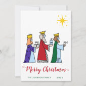 Grappige vrolijke kerst Drie Koningen Groet Feestdagenkaart (Voorkant)