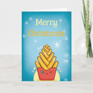 Grappige vrolijke kerst gevouwen wenskaart kaart