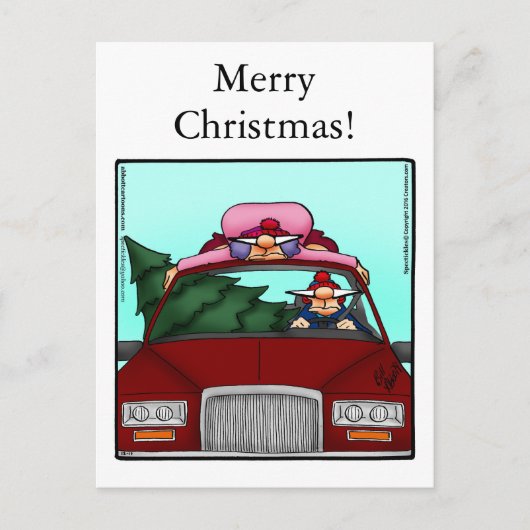 Grappige vrolijke kerst humor ansichtkaart feestdagenkaart (Voorkant)