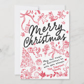 Grappige vrolijke kerst Kaart (Voorkant)