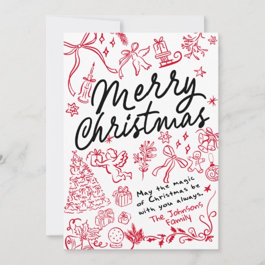 Grappige vrolijke kerst Kaart (Voorkant)