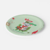 Grappige vrolijke kerst Koala Santa rood en groen  Papieren Bordje (Gekanteld)