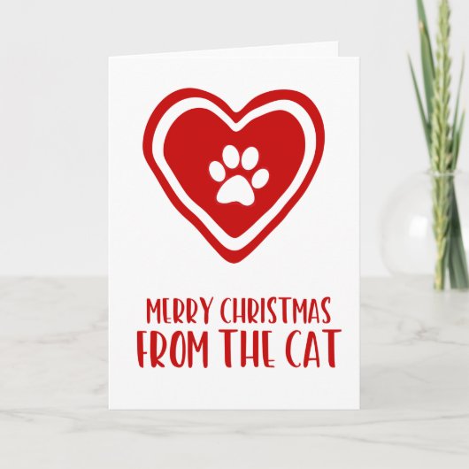 Grappige vrolijke kerst van de Cat Xmas Kaart (Voorkant)
