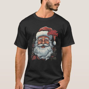 Grappige Vrolijke Kerstmis Kerstman Bijpassende Fa T-shirt