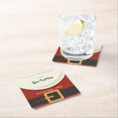 Grappige Vrolijke Kerstmis Sinterklaas Kostuum Cus Kartonnen Onderzetters (Insitu)