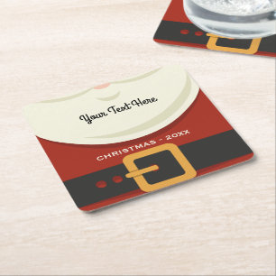 Grappige Vrolijke Kerstmis Sinterklaas Kostuum Cus Kartonnen Onderzetters