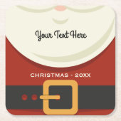 Grappige Vrolijke Kerstmis Sinterklaas Kostuum Cus Kartonnen Onderzetters (Voorkant)