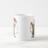 Grappige Vrolijke Kerstmis Wasbeer Koffiemok (Center)