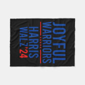 Grappige vrolijke krijgers Kamala Harris Waltz 202 Fleece Deken (Voorkant (Horizontaal))