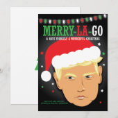 Grappige vrolijke La Go Trump Pun Kerstmis   Feestdagenkaart (Voorkant / Achterkant)