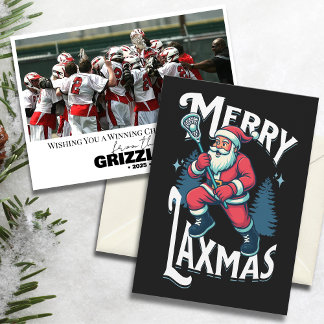 Grappige vrolijke Laxmas Lacrosse Team Kerstkaart